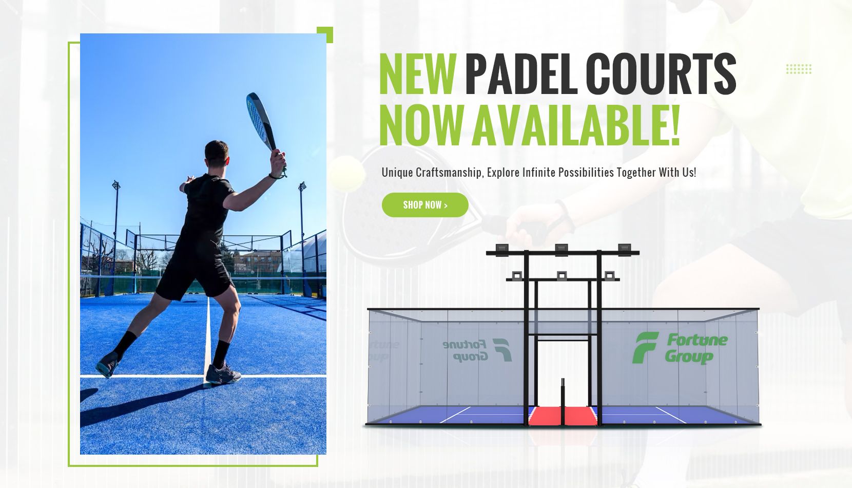 NEW PADEL COURTSNOW AVAILABLE!